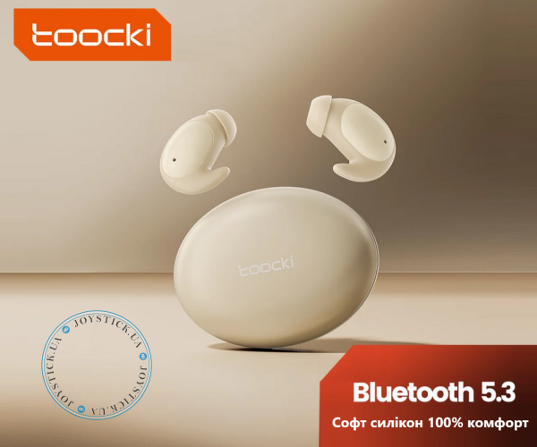 Toocki TWS Bluetooth 5.3 Sleep Earphones-Earplug – 300mAh Wireless In-Ear with ANC Noise Cancelling TQ-EJ16 Color Beige